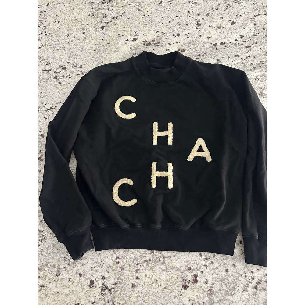 EllandEmm black "Cha Cha" crewneck sweatshirt